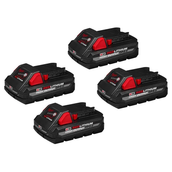 Milwaukee M18 18-Volt Lithium-Ion High Output CP 3.0 Ah Battery Pack (4-Pack)