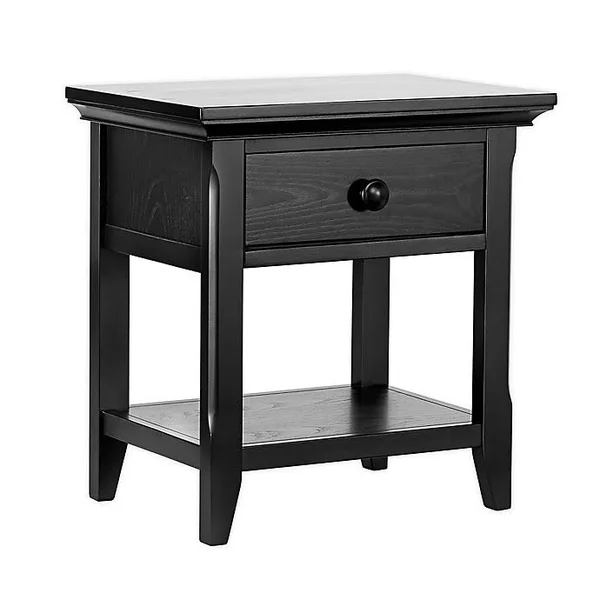 Baby Cache Overland 1 Drawer Nightstand Forever Black
