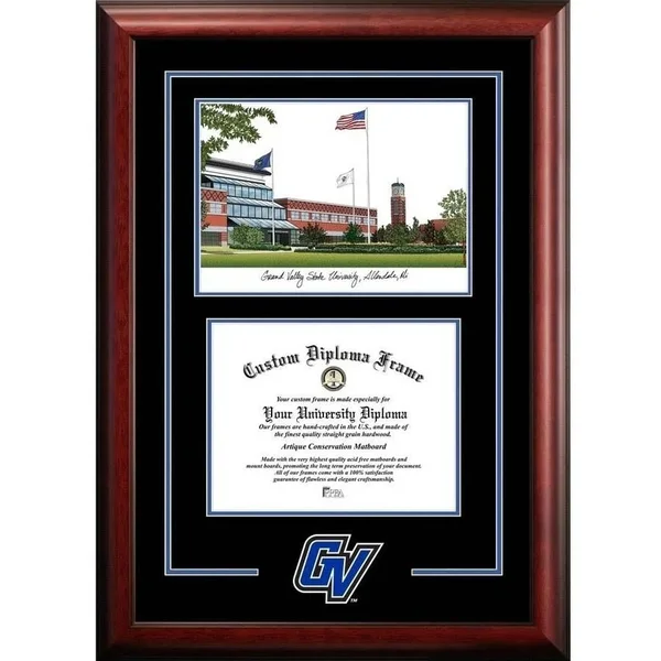 Grand Valley State Lakers 7x22 x 9x22 Spirit Graduate Frame with Campus Image