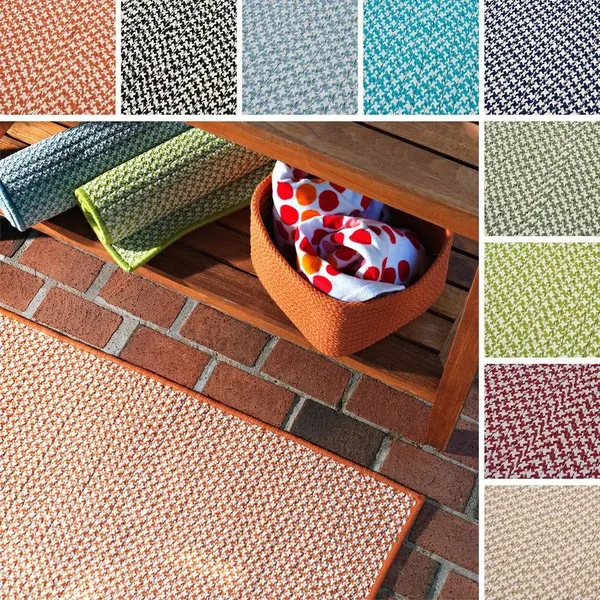 Colonial Mills Crisscross Indoor/ Outdoor Area Rug, Size: 2& x 8& Runner, Blue