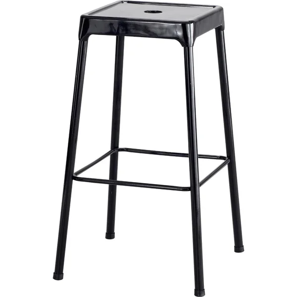 Safco Steel Counter - Stool - square - powder-coated steel - white