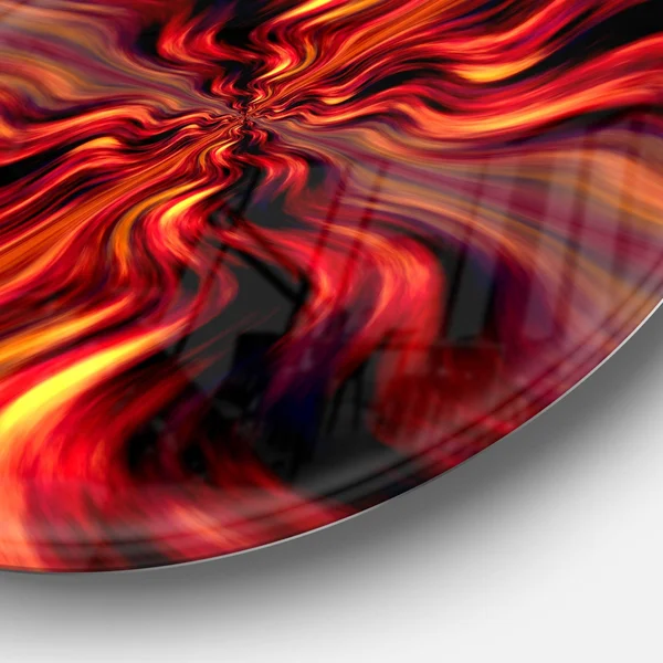 Design Art &Red Infinity Illustration& Graphic Art Print on Metal - Red