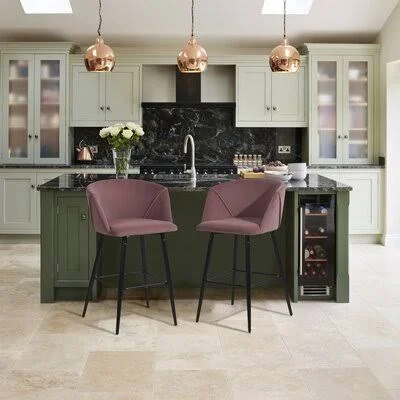 Braxton Counter & Bar Stool Gold Flamingo Color: Rose - Seat Height: Bar Stool (28” Seat Height)