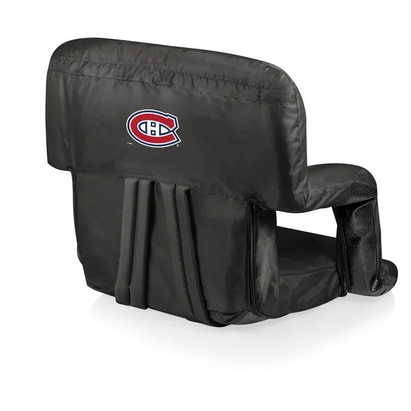 Black Montreal Canadiens Ventura Portable Reclining Stadium Seat