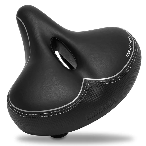 Oversized Bike Seat - Universal Fit for Exercise Bike and Outdoor Bikes - Soft Padded Bike Saddle - Bike Seat Cushion for Men, S