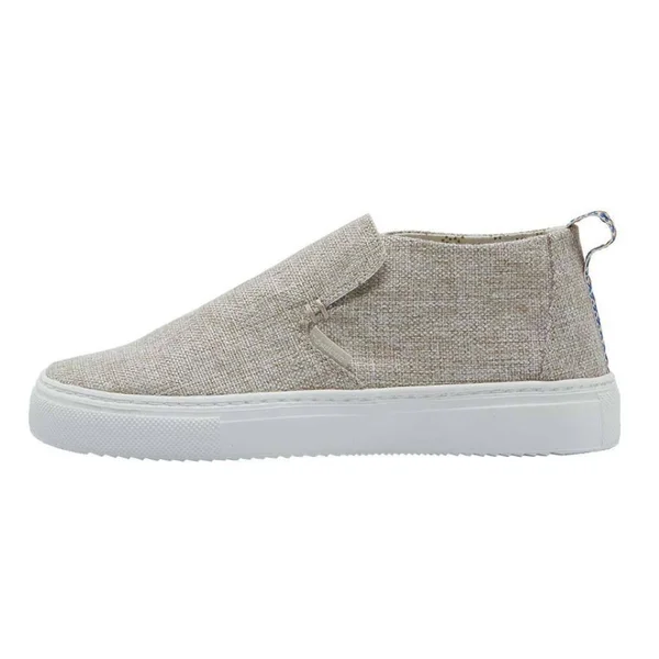 Hey Dude Peyton Linen Women's Shoes Grey Black : 6 M