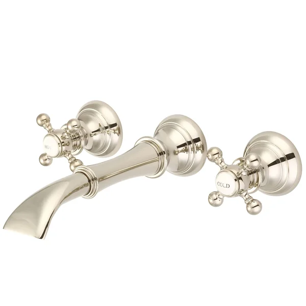 Water Creation F4000405BX Waterfall Style Wall-Mounted Lavatory Faucet in Polished Nickel (PVD) Finish
