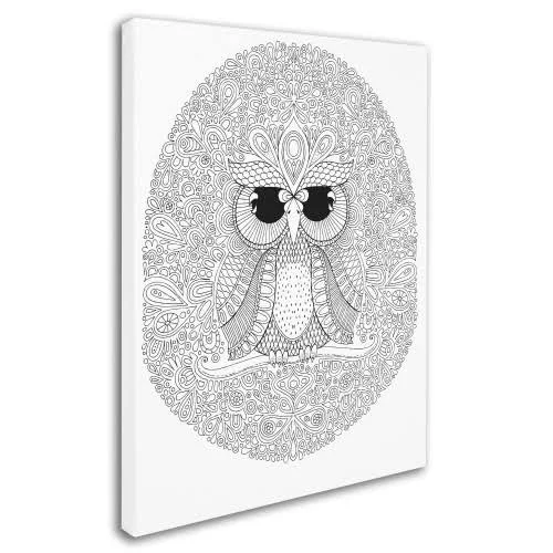 Trademark Fine Art &Night Owls 2& by Hello Angel Graphic Art on Wrapped Canvas - Size: 47x22 H x 35x22 W x 2x22 D