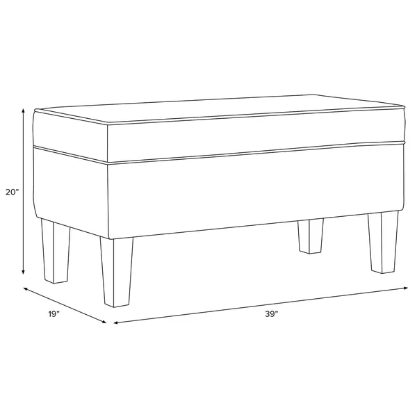 Skyline Furniture Custom Upholstered Contemporary Bench - Linen French Yellow