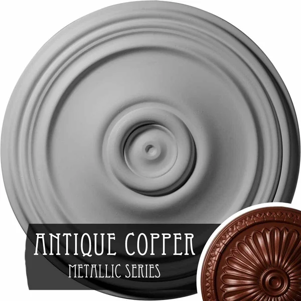 21 inchod x 1 1/4 inchp Reece Ceiling Medallion (Fits Canopies Up to 6 3/4 inch) - Hand-Painted Pharaoh&s Gold