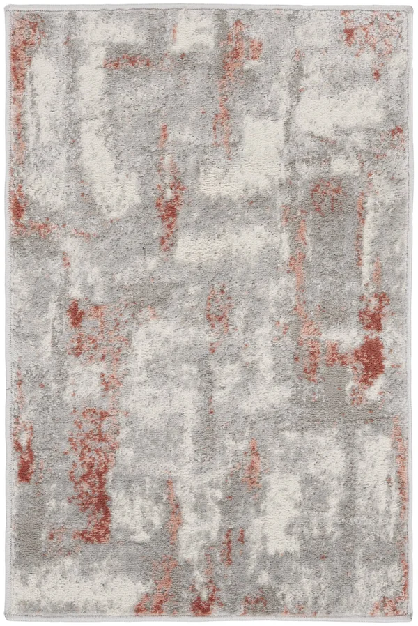 Nourison Elation ETN06 Area Rug, Grey Brick, 9& x 12&