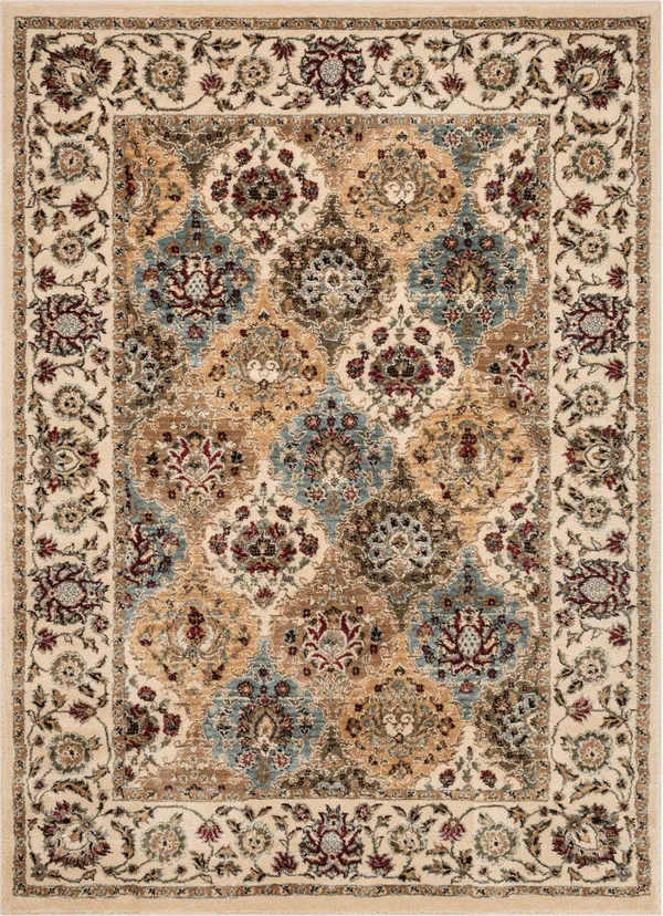 Well Woven Aurora Mia Traditional Oriental Ivory 5 ft. 3 in. x 7 ft. 3 in. Area Rug