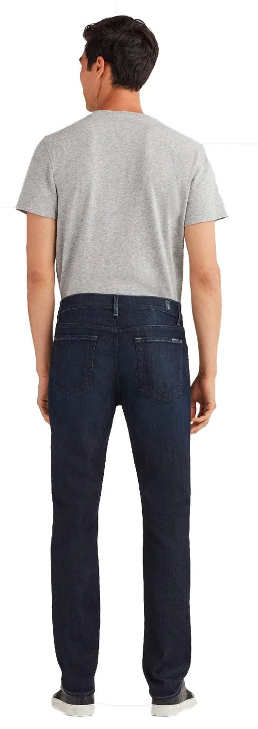 7 for All Mankind Size 38/33 Airweft Denim Adrien Slim Tapered with Clean Pocket in Perennial