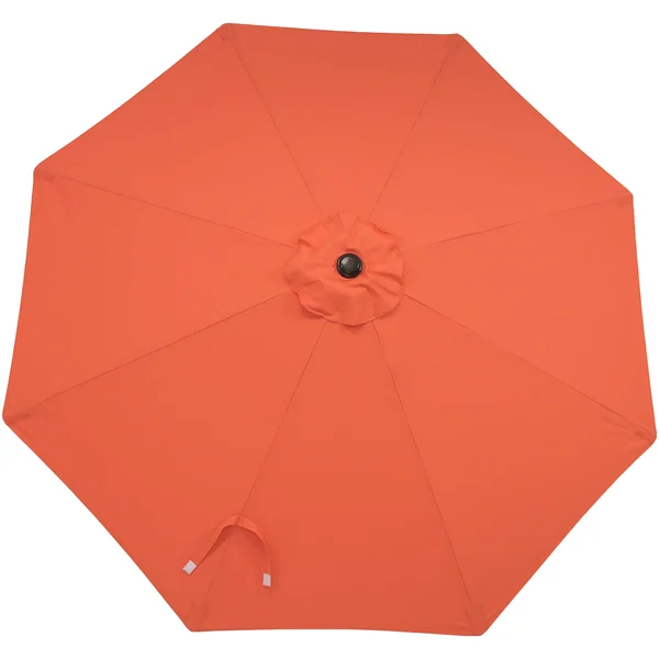 Sunnydaze 9-Foot Fade Resistant Patio Umbrella with Auto Tilt - Burnt Orange