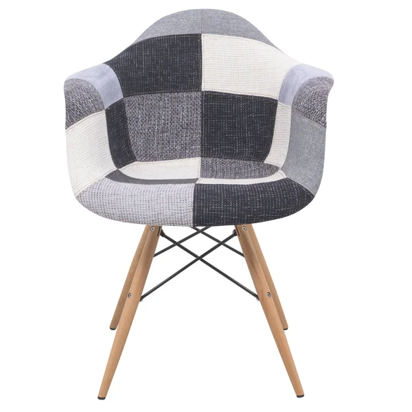 LeisureMod W24GRT2 Willow Fabric Eiffel Accent Chair - Set of 2