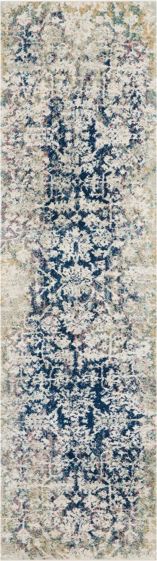 Nourison Fusion FSS12 Cream/Blue Area Rug 9&6x22 x 13&