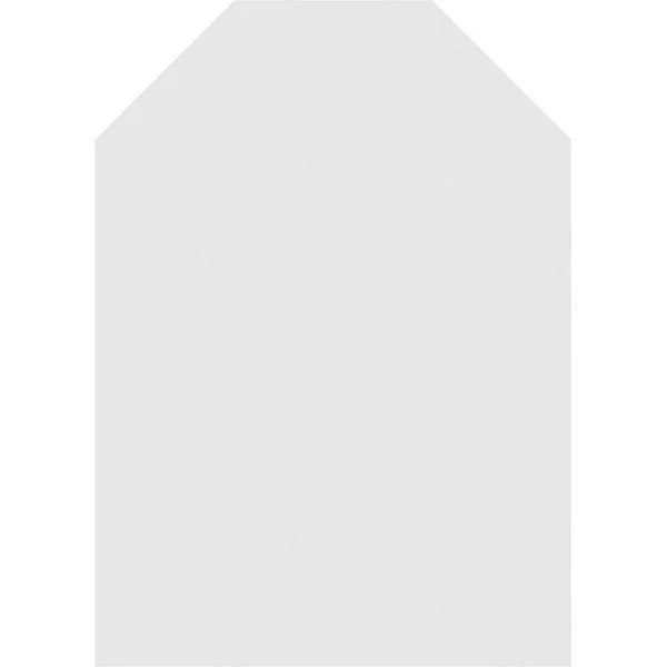 Ekena Millwork GVPOT30X3601SN 30x22W x 36x22H Octagonal Top Surface Mount PVC Gable Vent: Non-Functional - w/ 3-1/2x22W x 1x22P S