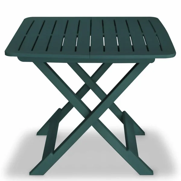 vidaXL 3 Piece Folding Bistro Set Plastic Green Balcony Set Patio Furniture