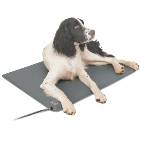 Ku0026H Pet Products Deluxe Lectro-Kennel, Large, Gray