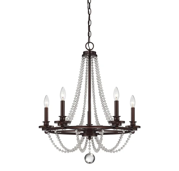 Savoy House 1-8350-5-121 - Byanca 5 Light Chandelier, Mohican Bronze