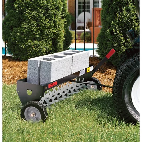 Brinly-Hardy 40 in. Tow-Behind Spike Aerator with Transport Wheels