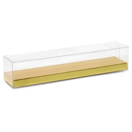 Clear Pet Candy Boxes - Quantity: 50, Width: 3 1/4 inch by Paper Mart, Gold