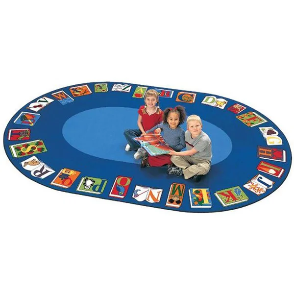 Reading by The Book Rug - Oval - 6& 9x22 x 9& 5x22 Carpets for Kids