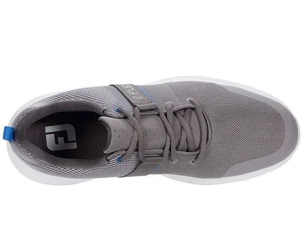 FootJoy Men's FJ Flex Golf Shoes 56121 - Grey/Blue - 9.5 - Wide