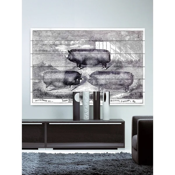 Marmont Hill Evening Walk Painting Print on White Wood - 24x22 H x 36x22 W