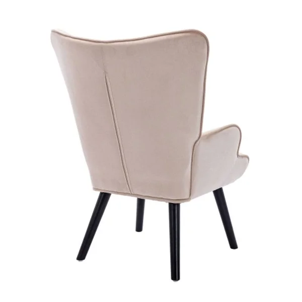 [Pre-Sale]Living Room Velvet Fabric Accent Chair/ Leisure Chair with Wood Feet - Navy Blue - 37.8" x 27.17" x 27.56"