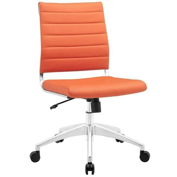 Hawthorne Collection Armless Office Chair in Orange - HC-1468135