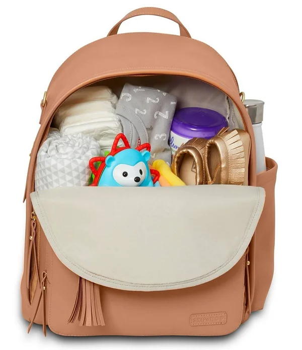 Skip Hop Greenwich Simply Chic Diaper Backpack - Caramel