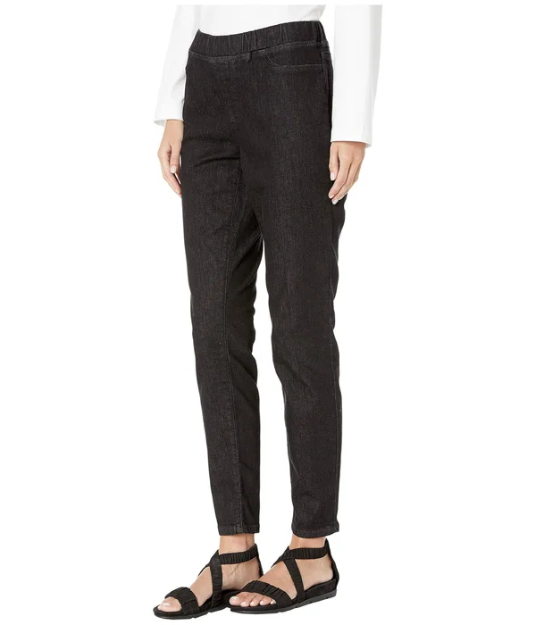 Eileen-Fisher Organic Cotton Soft Stretch Denim Jegging in Vintage Black Vintage Black - Xs