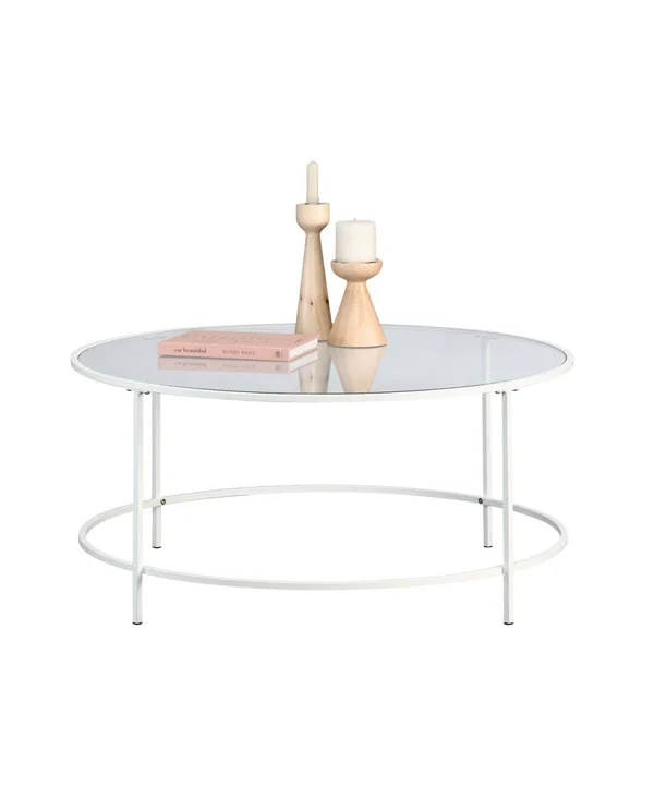 Sauder Anda Norr Round Coffee Table - White