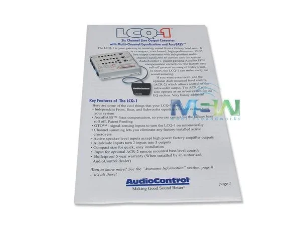 AudioControl Lcq-1 6-Channel Line Output Converter with Equalizer