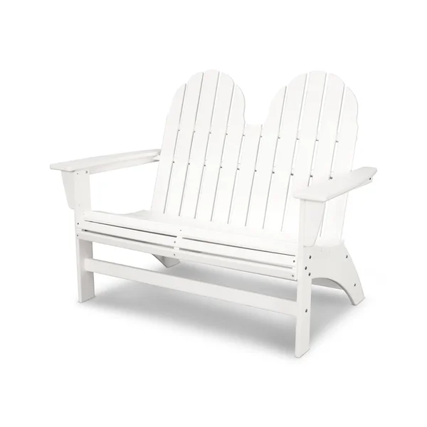 POLYWOOD Vineyard Adirondack Bench - Black