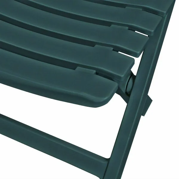 vidaXL 3 Piece Folding Bistro Set Plastic Green Balcony Set Patio Furniture