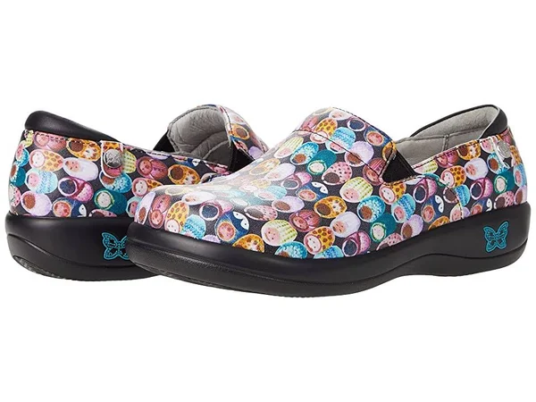 Alegria Keli Fresh Baked Printed Leather Clogs - 38(8/8.5M)