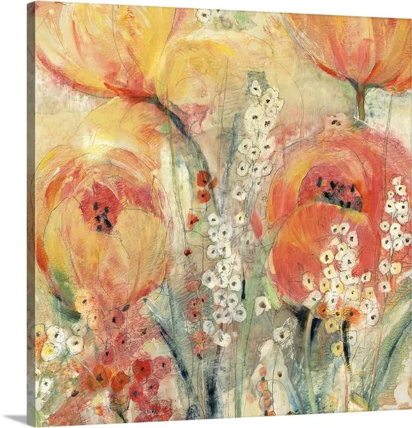 Spring Tulip Array II - Canvas Wall Art, 20x20, Great Big Canvas