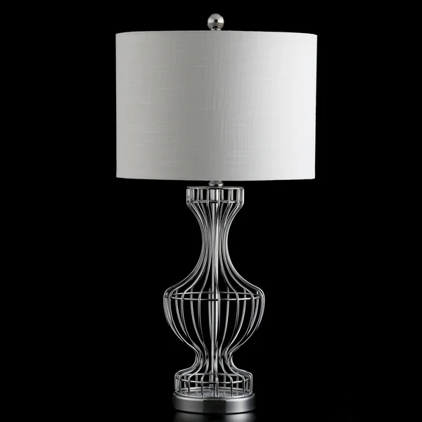 Jonathan Y Chrome Honore 28x22 Metal Wire Frame LED Table Lamp