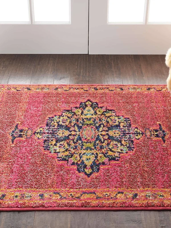 Nourison Passionate PST01 2&2x22 x 7&6x22 Runner Pink Flame Area Rug