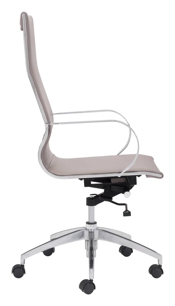Zuo Glider High Back Office Chair (White)