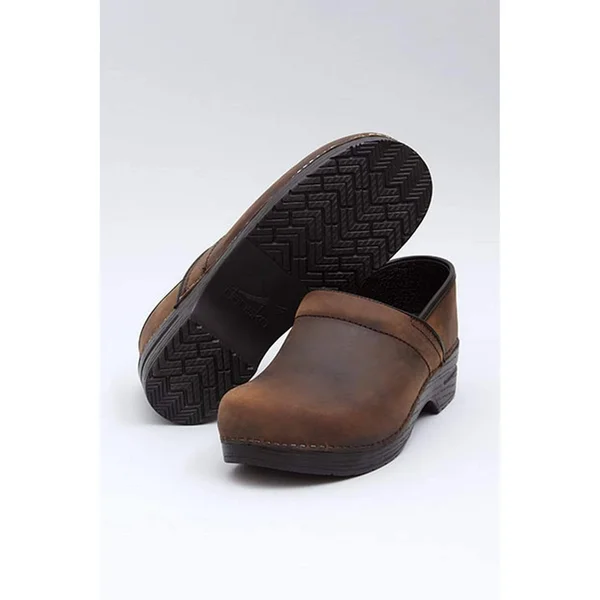 Dansko Professional (Antique Brown Oiled Leather) Men's Clog Shoes