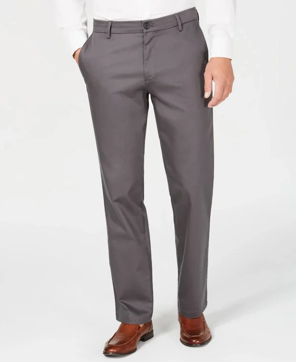Dockers Men's Straight Fit Signature Lux Cotton Stretch Khaki Pant
