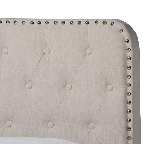 Annalisa Modern Transitional Fabric Upholstered Panel Bed Grey
