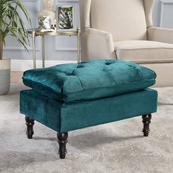Cordoba Grey Tufted Ottoman