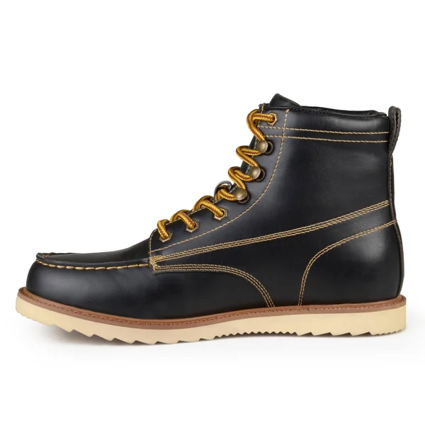 Vance Co. Men's &Wyatt& Faux Leather Lace-Up Moc Toe Work Boots - 13 - Black