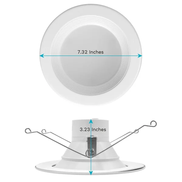 Luxrite 5/6x22 LED Recessed Downlight - Color Selectable 2700K - 5000K, Dimmable Can Light, 1100lm, Baffle Trim 16-Pack