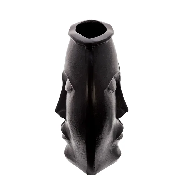 Sagebrook Home 15560-02 11 in. Metal Decorative Face Vase Black