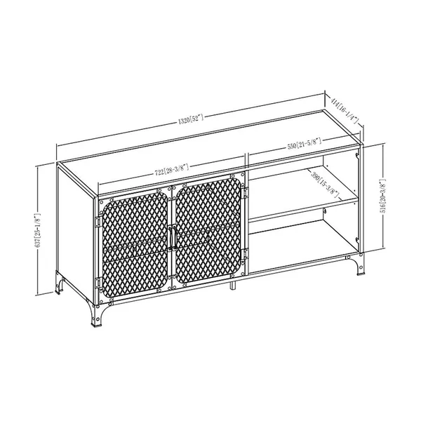 Walker Edison TV Cabinet for Most TVs Up to 56x22